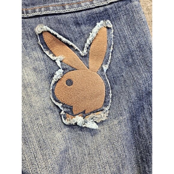 Vintage Playboy Jeans Womens Size 3/4 Embellished Bling Skinny Jeans - Picture 8 of 16